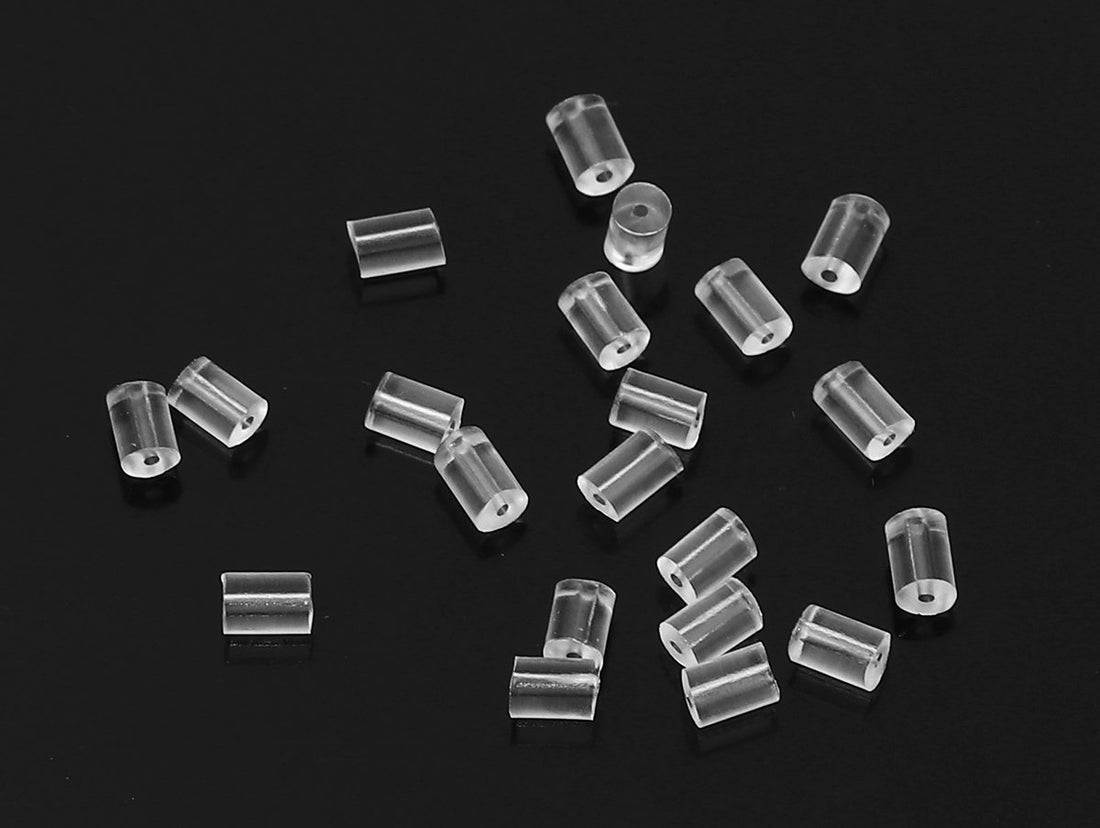 200 Silicone Tube Style Ear Nut, 4x3mm