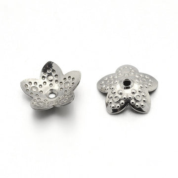 Coupelles fleurs pour perles argents 10mm lot de 10pcs