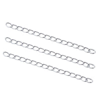10 Stainless steel extension jewelry chains - Tail extender 50mm - Two sizes available