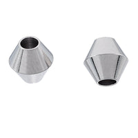 10 Stainless Steel Bicone Beads 6mm