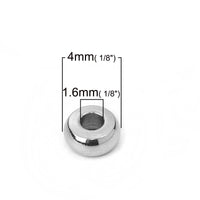 10 Stainless Steel Spacer Beads 4, 5, 6, 7, 8 or 10mm