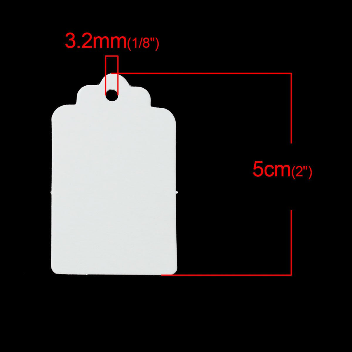 50 Rectangle gift tags - 2 inches blank paper tags