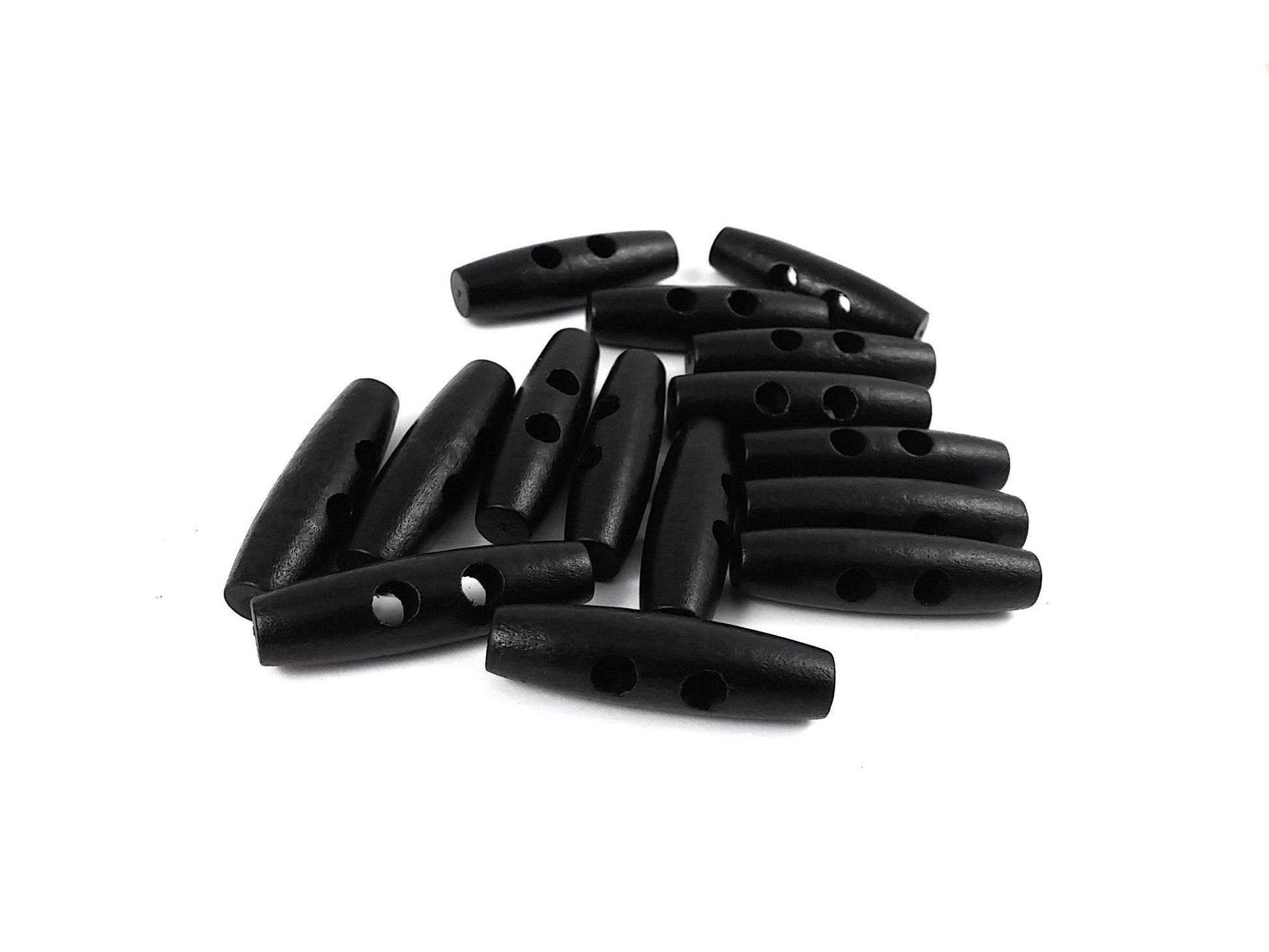 Black wooden toggle sewing buttons