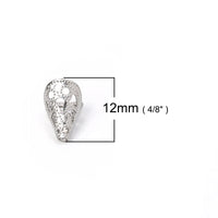 10 Coupelles cones pour perles argents 12mm en acier chirurgical