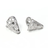 10 Coupelles cones pour perles argents 12mm en acier chirurgical