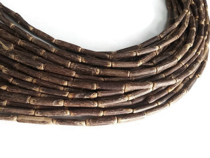 Sigid Vine Wood Tube Beads - Eco Friendly Tube Beads 16mm - 16" strand 