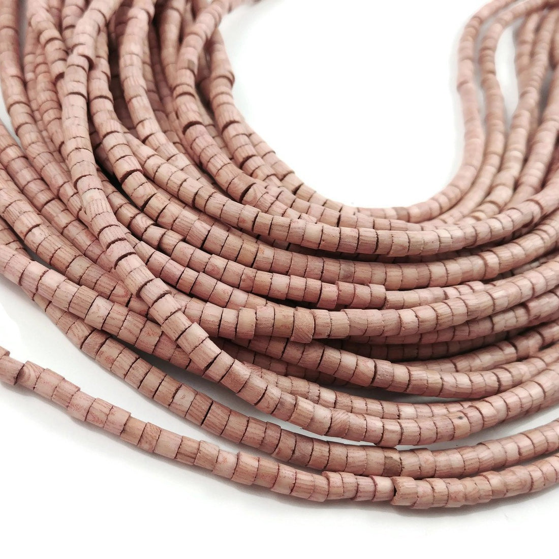 Rosewood beads 5mm - Natural Mala Wooden Beads - Heishe