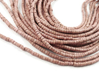 Perles rondelles en bois de rose naturel 2x5mm