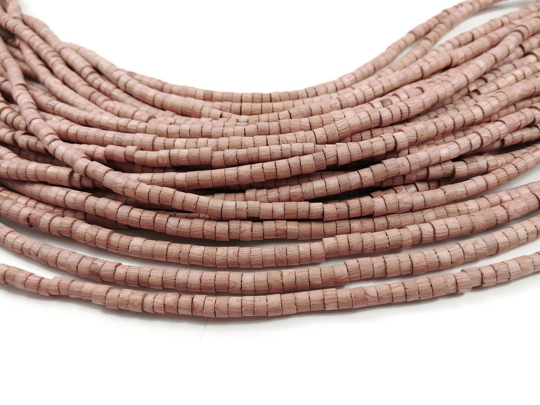 Rosewood beads 5mm - Natural Mala Wooden Beads - Heishe