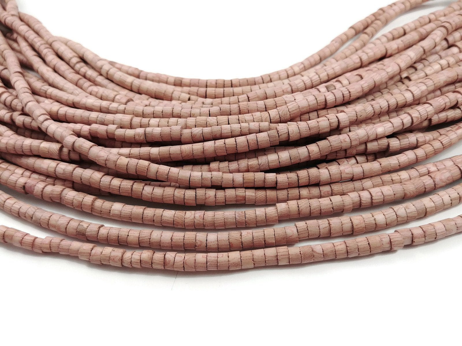 Rosewood beads 5mm - Natural Mala Wooden Beads - Heishe