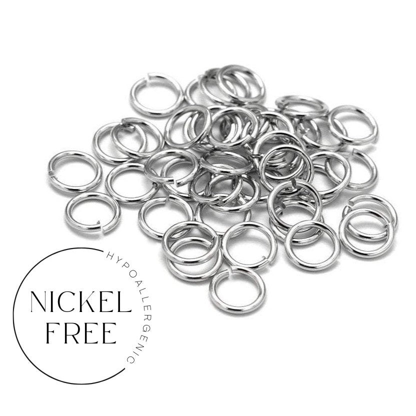 100 Brass jump rings 5mm, 7mm - Nickel free, lead free and cadmium free