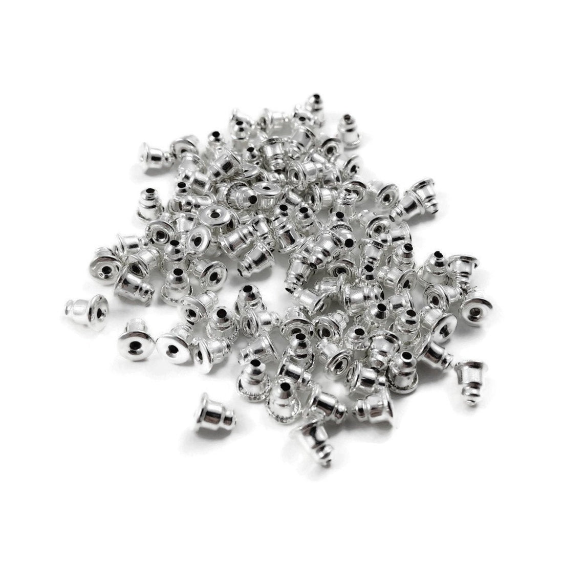 Brass earring nuts hypoallergenic 5mm. Nickel free, lead free and cadmium free