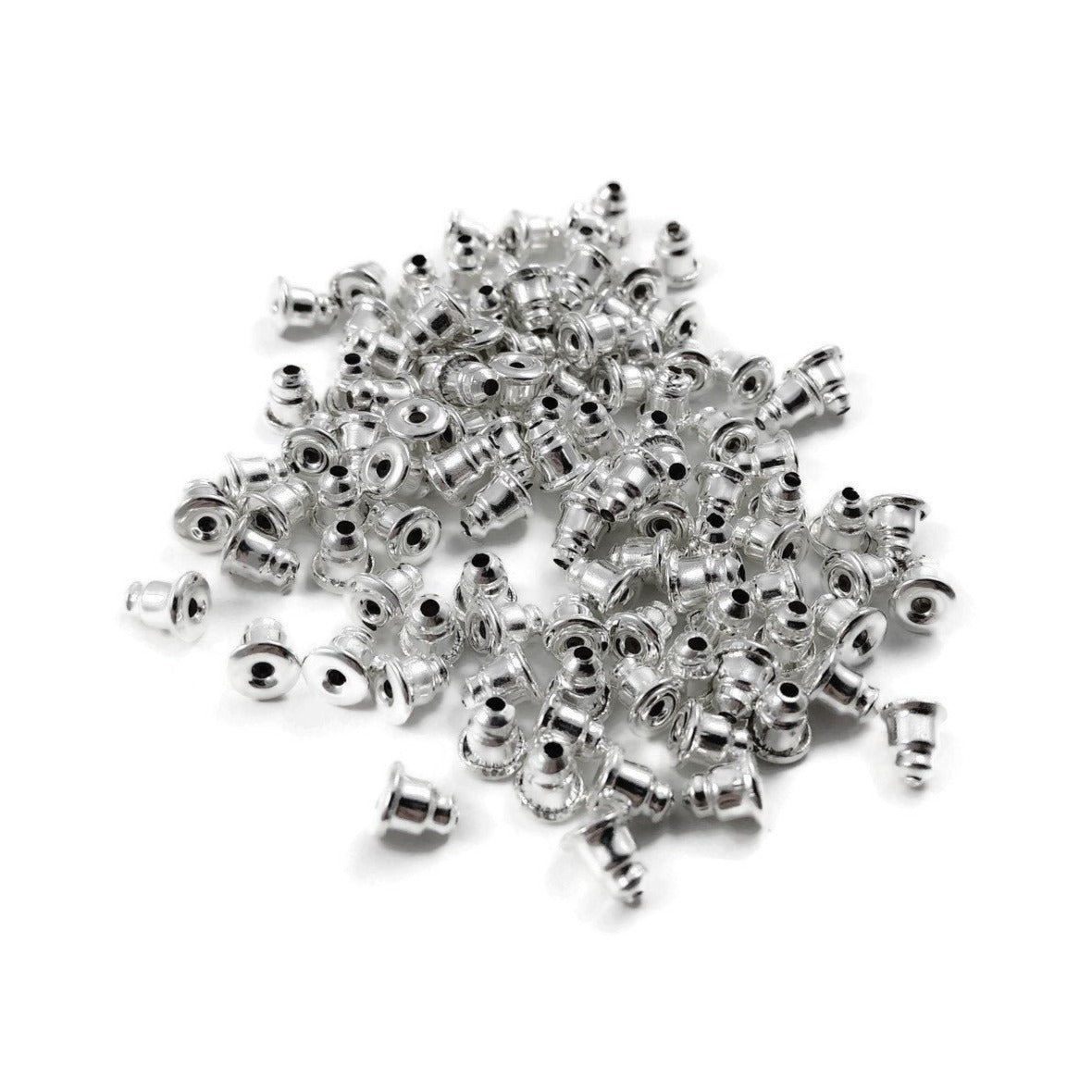 Brass earring nuts hypoallergenic 5mm. Nickel free, lead free and cadmium free