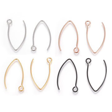 10 crochets pour boucle d'oreille en acier inoxydable hypoallergénique