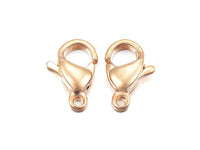 Gold stainless steel lobster clasp hypoallergenic - 3 sizes available