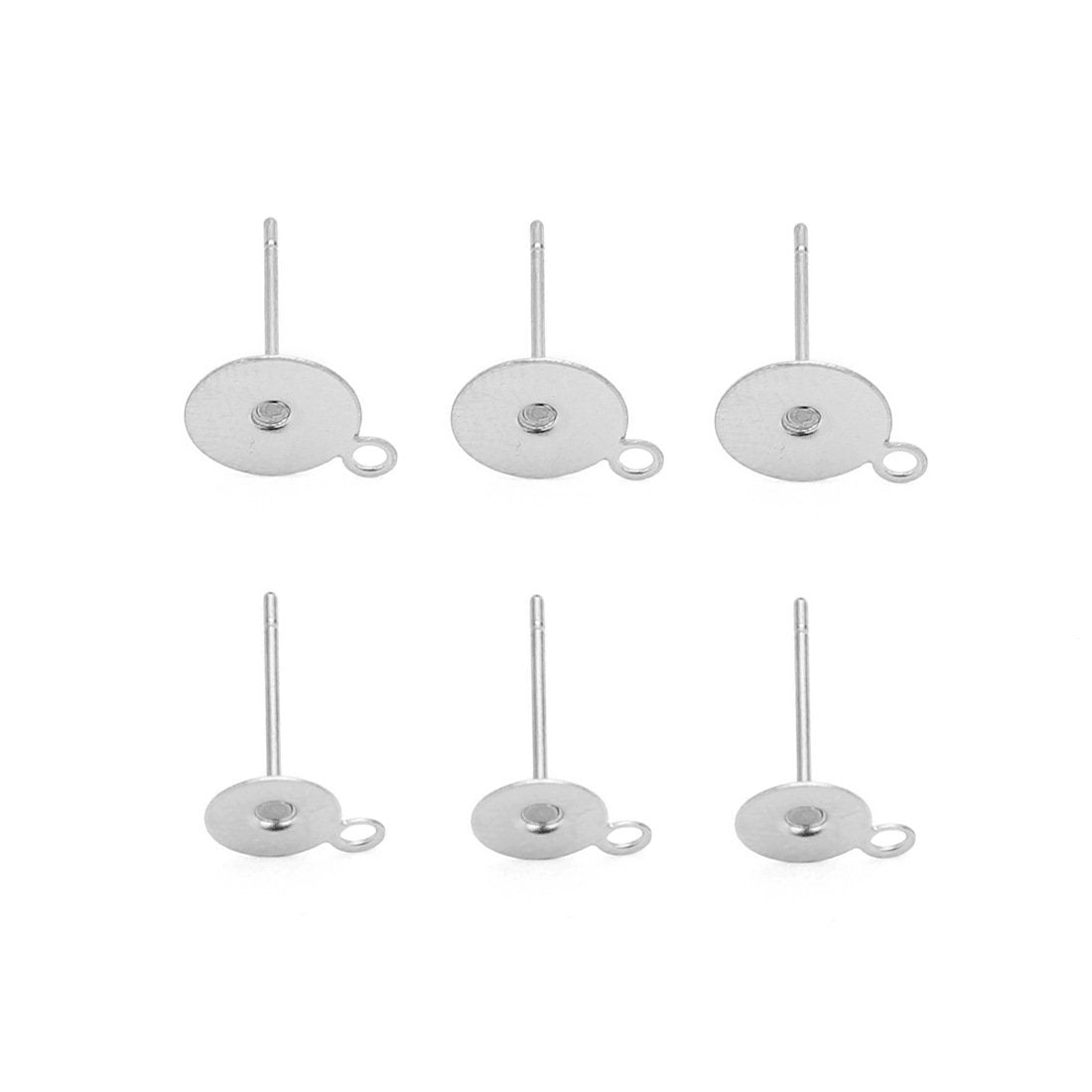 Tiges avec oeillets pour boucle d'oreille en acier inoxydable hypoallergénique - 10 paires