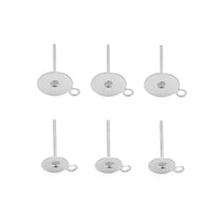 Tiges avec oeillets pour boucle d'oreille en acier inoxydable hypoallergénique - 10 paires