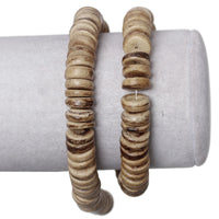 100 Coconut shell beads - Eco friendly donuts rondelle disk beads 10mm