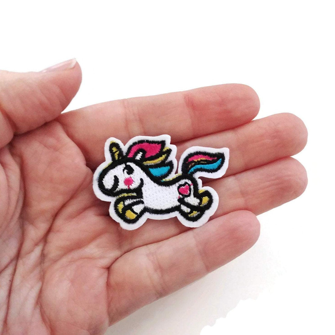 Cute rainbow unicorn iron on patches, embroidered patch, sew on patch