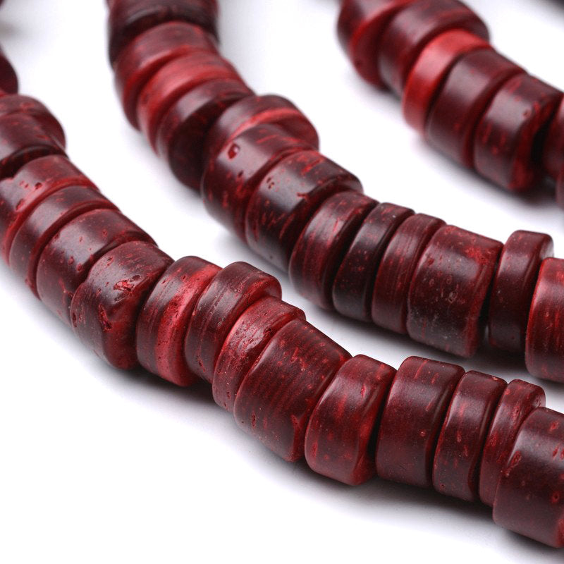 Coconut beads - eco friendly rondelle beads 9mm - 100pcs