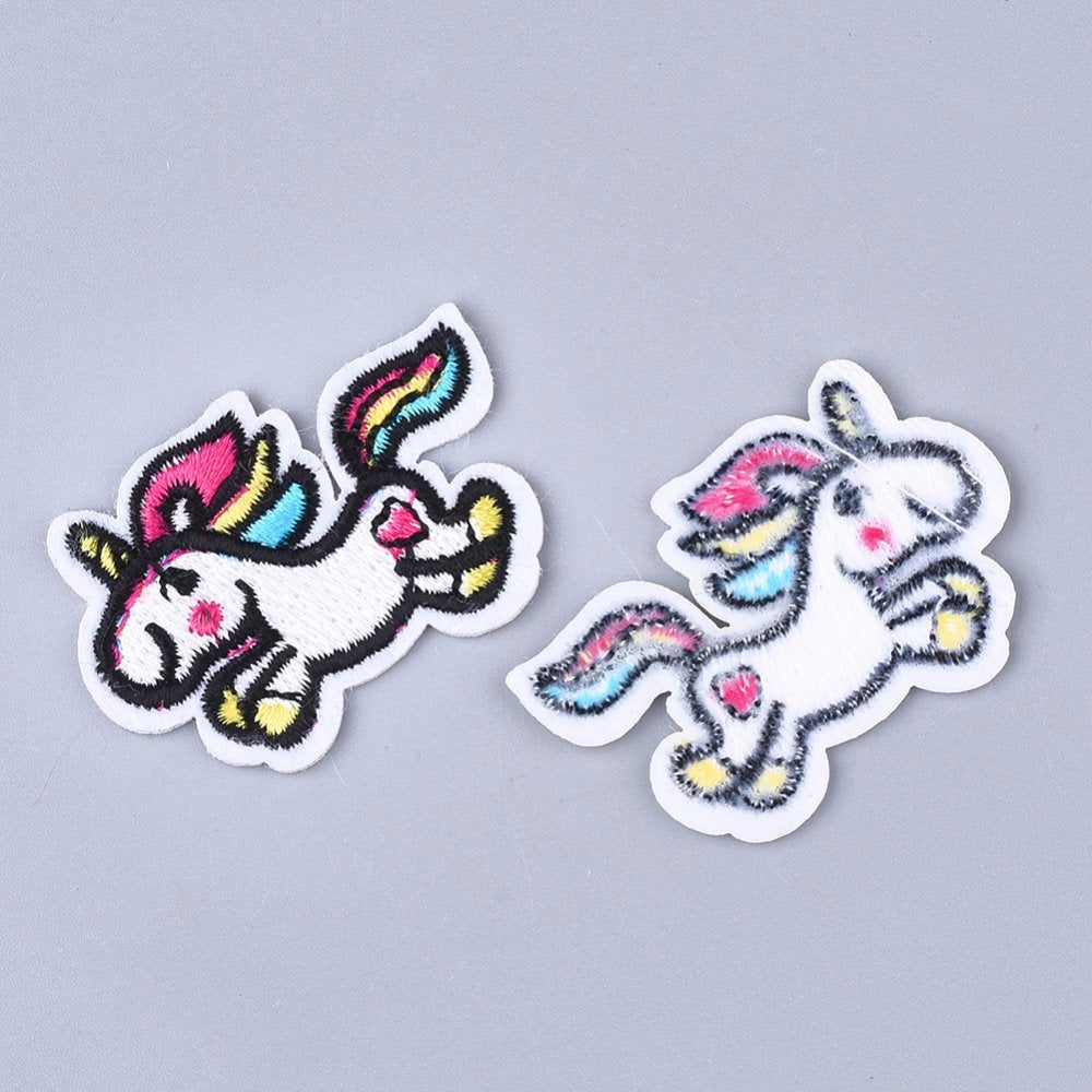 Cute rainbow unicorn iron on patches, embroidered patch, sew on patch