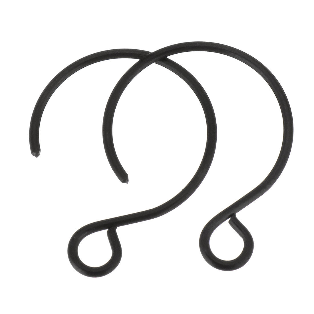 10 crochets ronds pour boucle d'oreille en acier inoxydable - noir, argent, or ou or rose