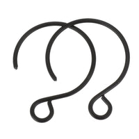 10 crochets ronds pour boucle d'oreille en acier inoxydable - noir, argent, or ou or rose