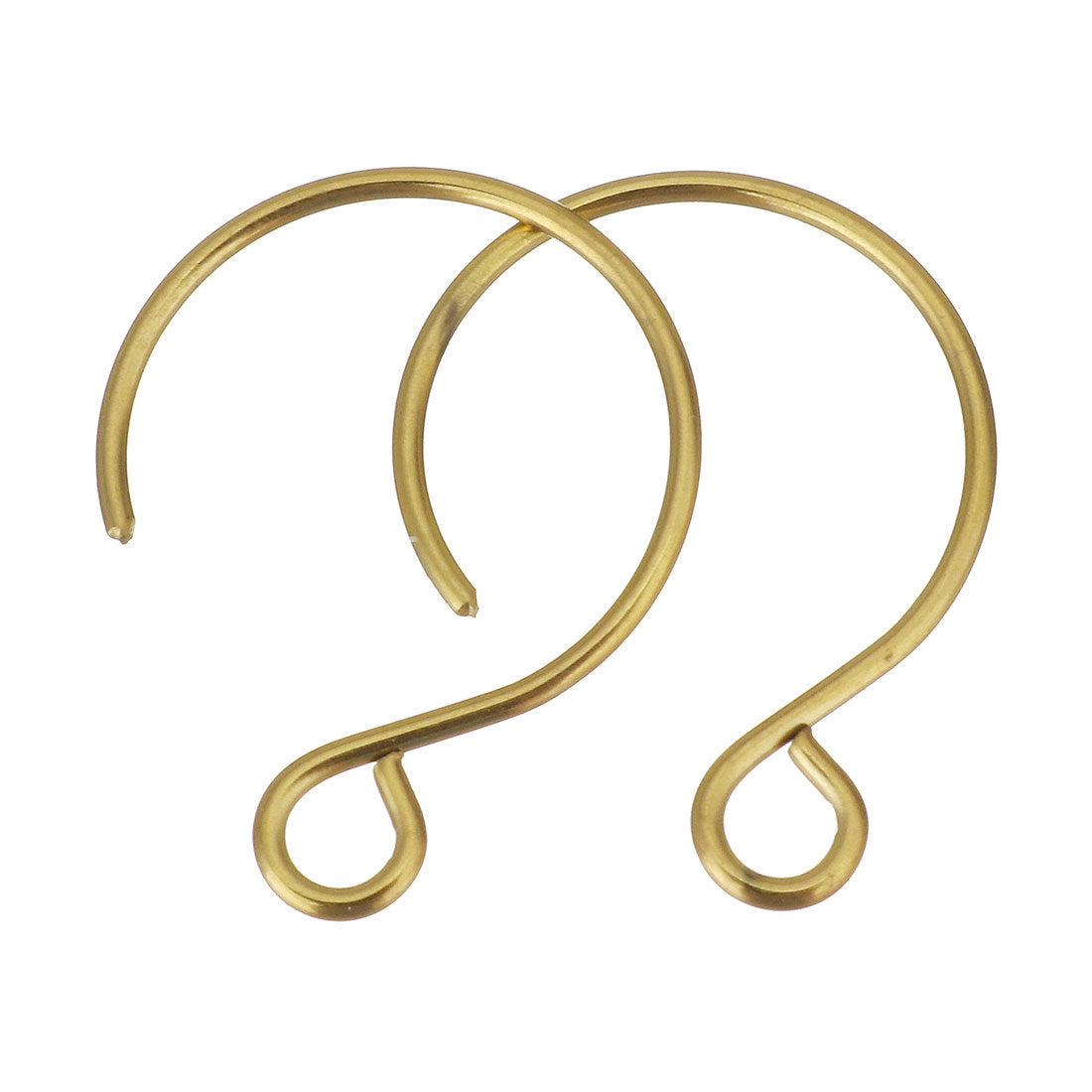 10 crochets ronds pour boucle d'oreille en acier inoxydable - noir, argent, or ou or rose