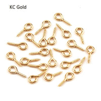 10 Screw Eyes Bails - Top Drilled - Nickel free, lead free and cadmium free - 4 colors available