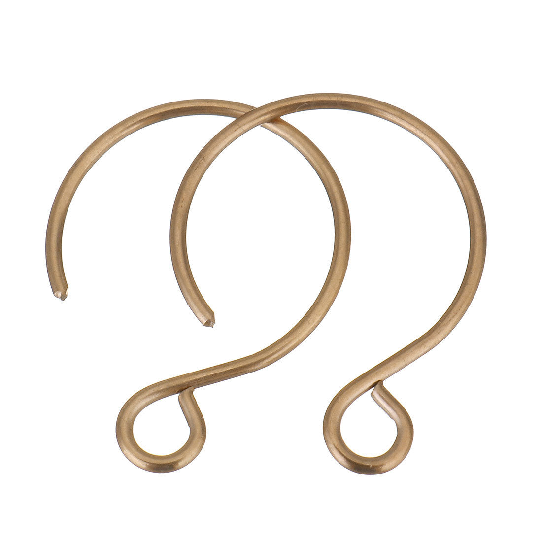 10 crochets ronds pour boucle d'oreille en acier inoxydable - noir, argent, or ou or rose