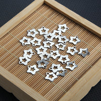 10 star charms stainless steel hypoallergenic charms, 12mm