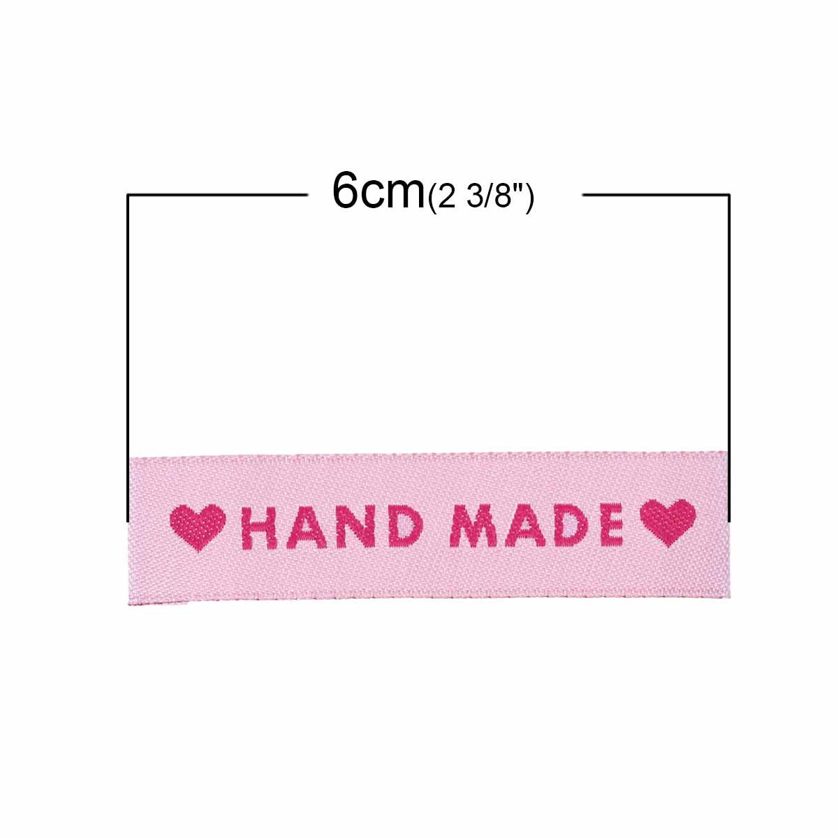 10 Pink woven printed sewing labels - different styles for choice