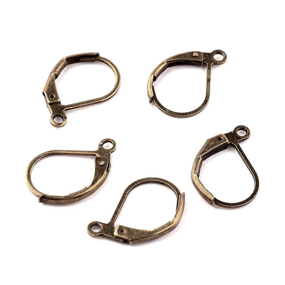 10 Lever back hoop earring hooks - Nickel free, lead free and cadmium free