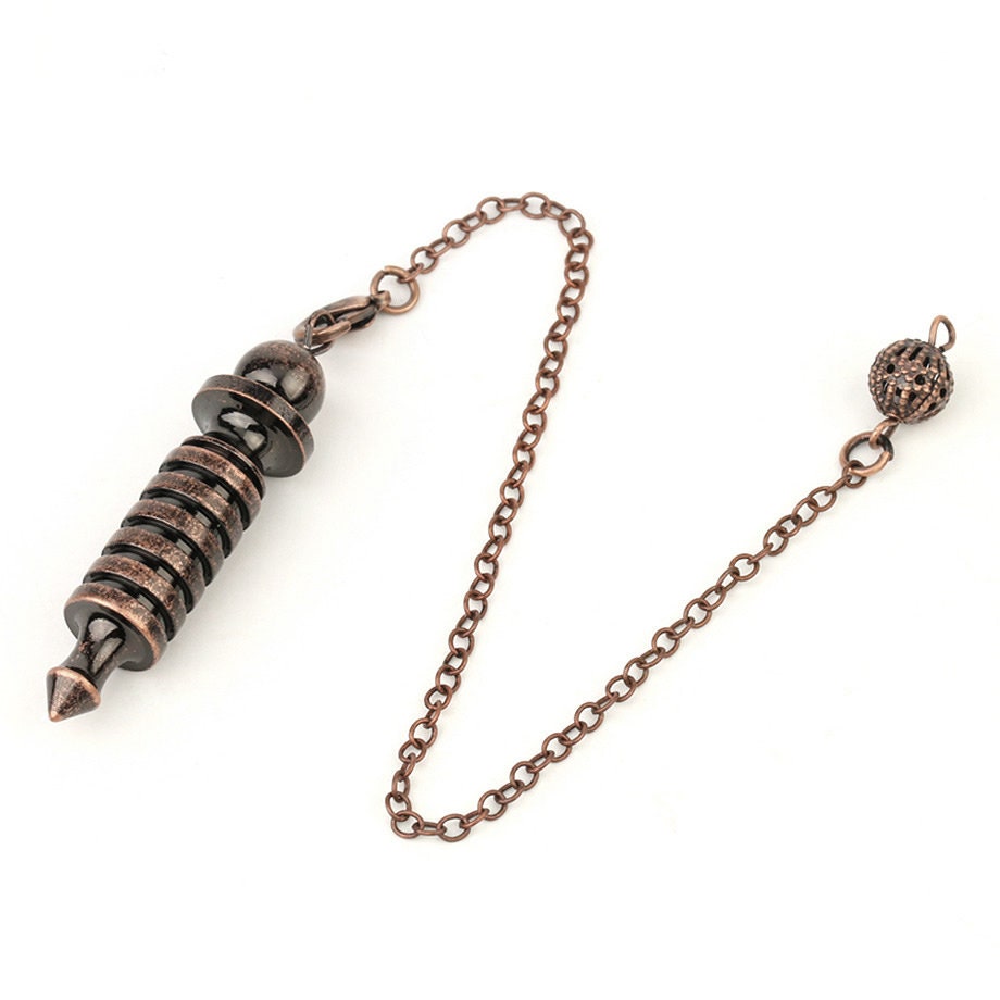 Metal dowsing pendulum, Divination tool, Metaphysical spiritual gift, Silver, gold, rose gold or antique bronze