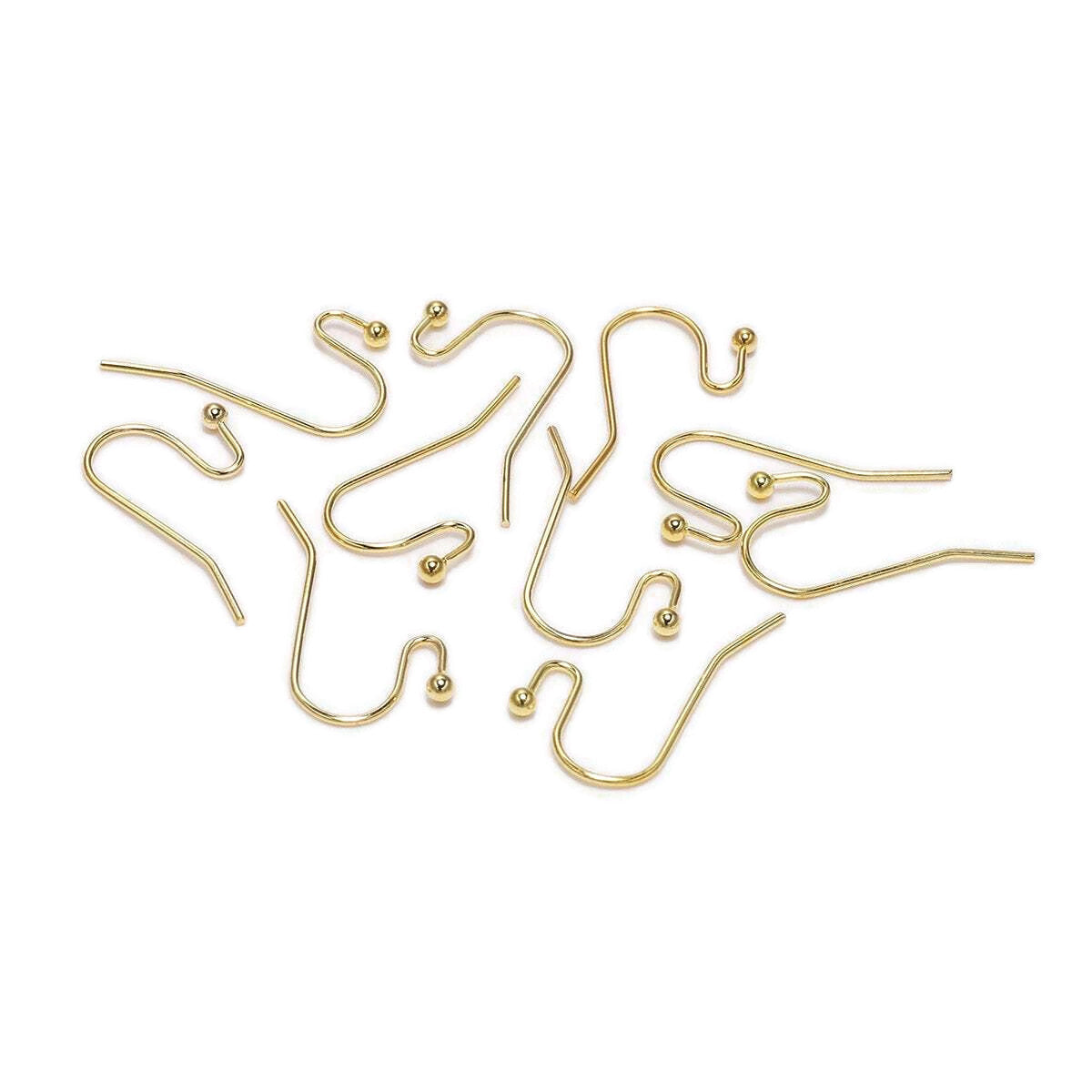 100 Crochets pour boucle d'oreille - Sans nickel - Or, argent, bronze, noir