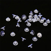 100 Big silicone ear plugs, clear ear nut, 11x6mm