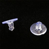 100 Big silicone ear plugs, clear ear nut, 11x6mm