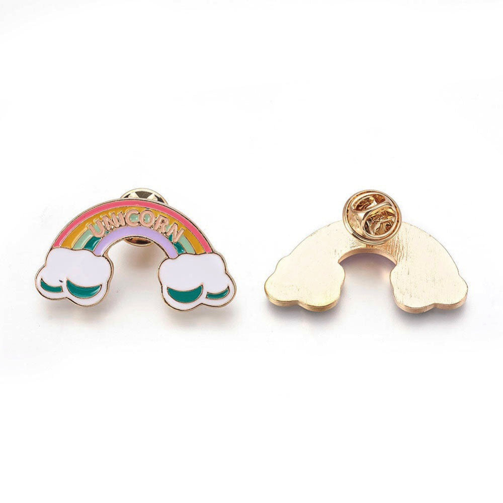 Rainbow unicorn enamel pin, little brooch for unicorn lover