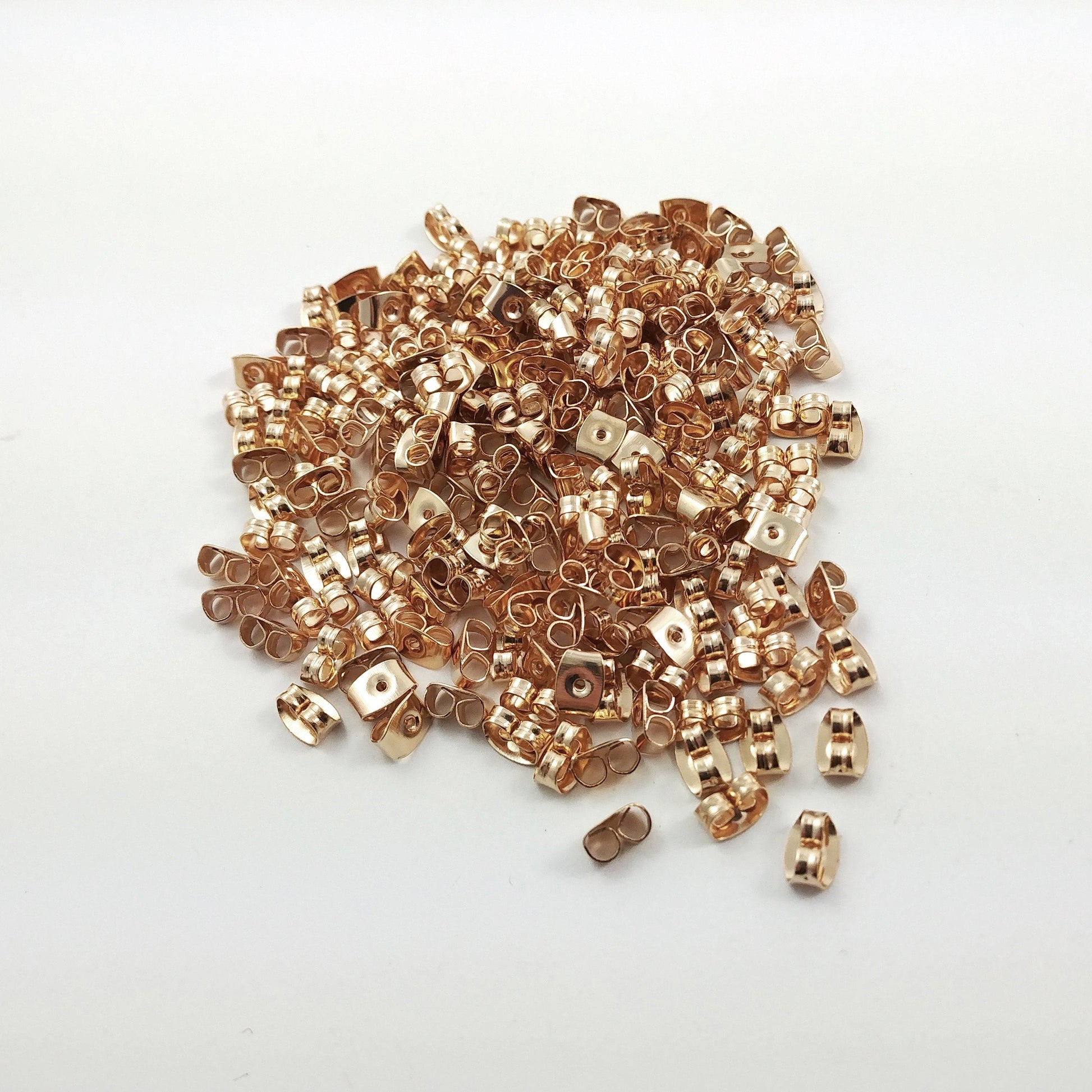 Earring back stopper butterfly earnut hypoallergenic 6mm. Nickel free, lead free and cadmium free. Silver, gold, rose gold, bronze