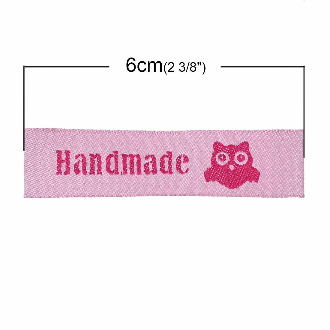 10 Pink woven printed sewing labels - different styles for choice