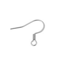 Stainless steel earring hooks 50 pcs (25 pairs) - Nickel free, lead free and cadmium free earwire