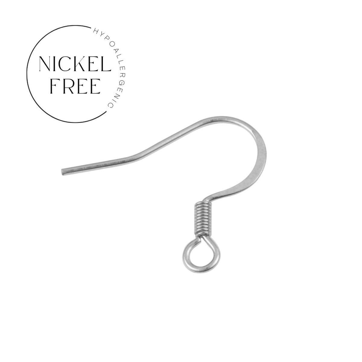 50 pièces (25 paires) crochets pour boucle d'oreille en acier inoxydable - Sans nickel, sans plomb et sans cadmium