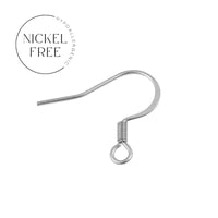 50 pièces (25 paires) crochets pour boucle d'oreille en acier inoxydable - Sans nickel, sans plomb et sans cadmium