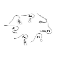 50 pièces (25 paires) crochets pour boucle d'oreille en acier inoxydable - Sans nickel, sans plomb et sans cadmium
