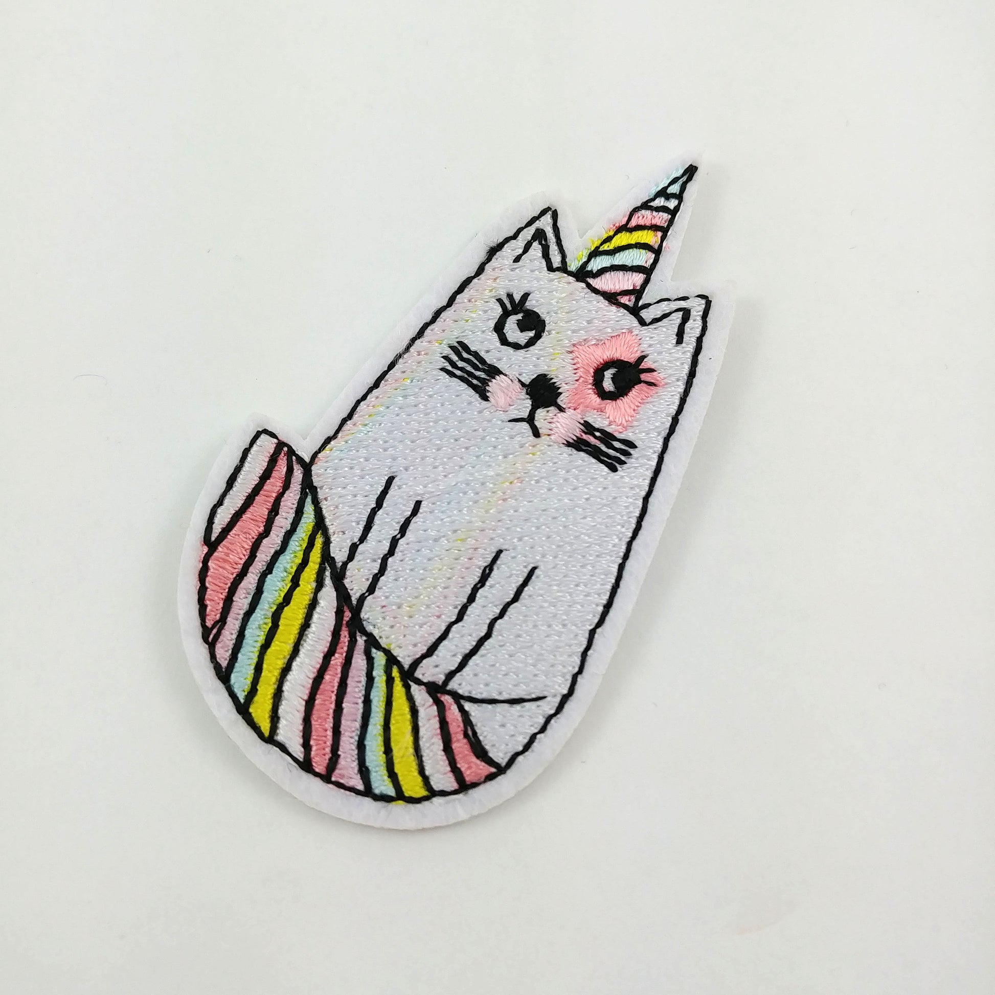 Cat unicorn iron on patches, embroidered patch, sew on patch
