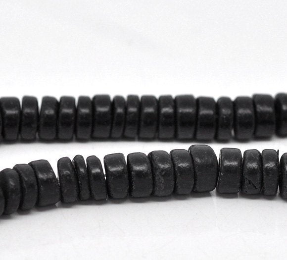 8mm natural coconut rondelle beads