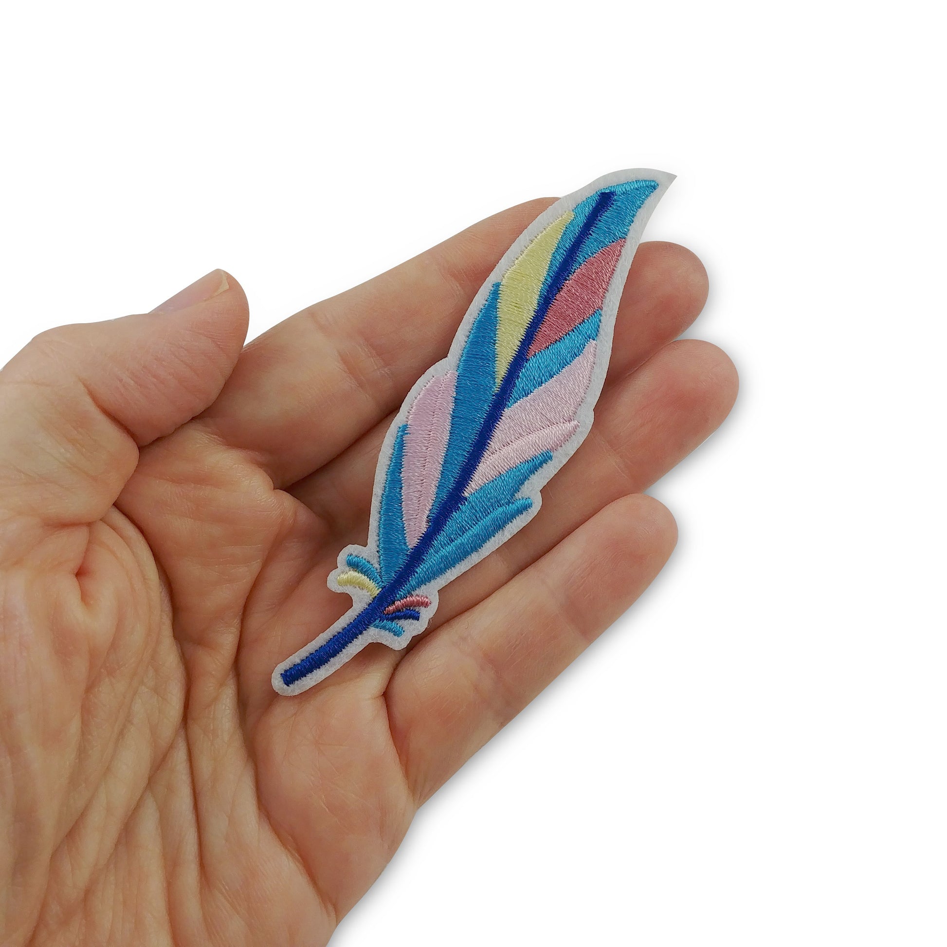 Feather iron on patches, embroidered patch, sew on patch