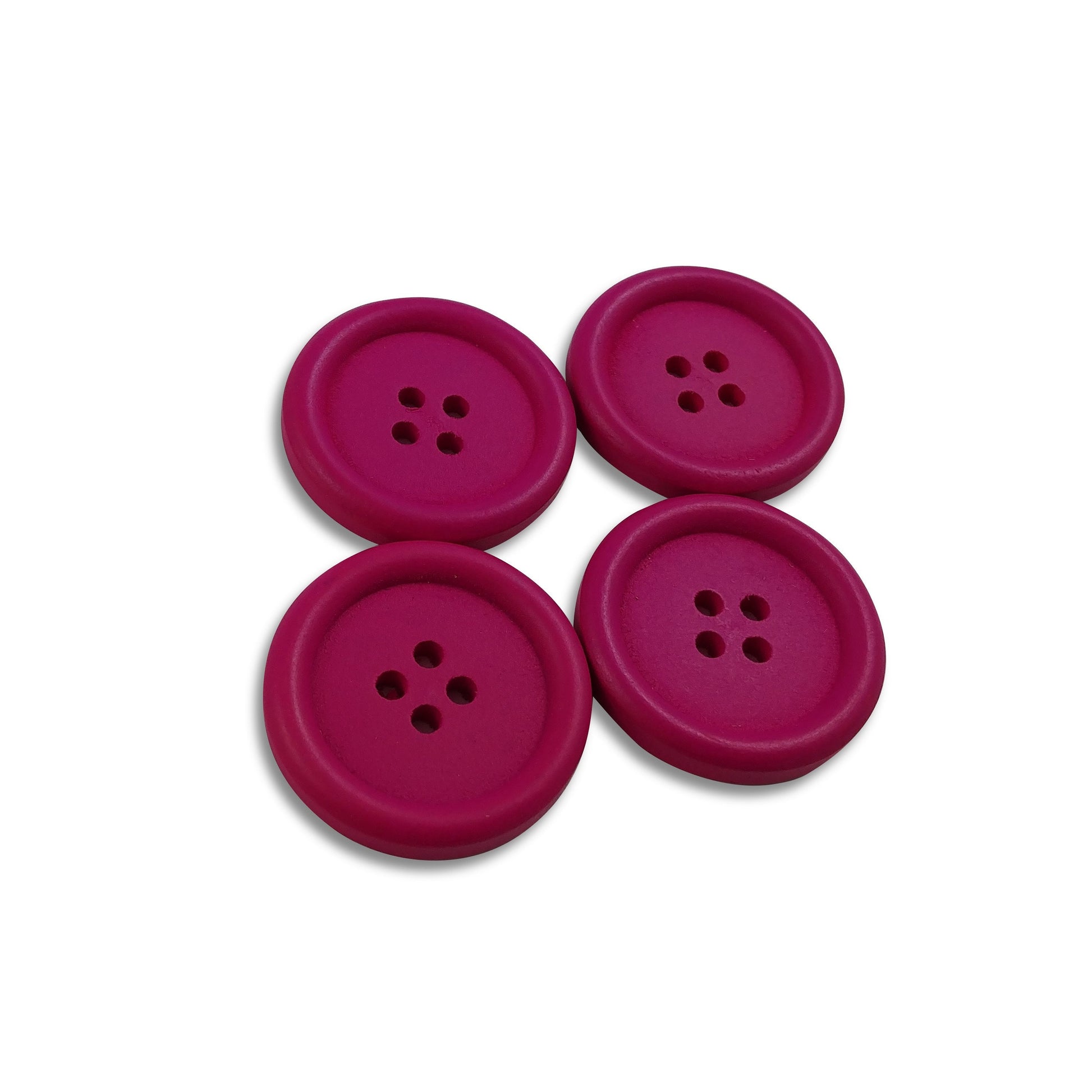 30mm wooden colorful buttons - Set of 4 wood button - Choose your color