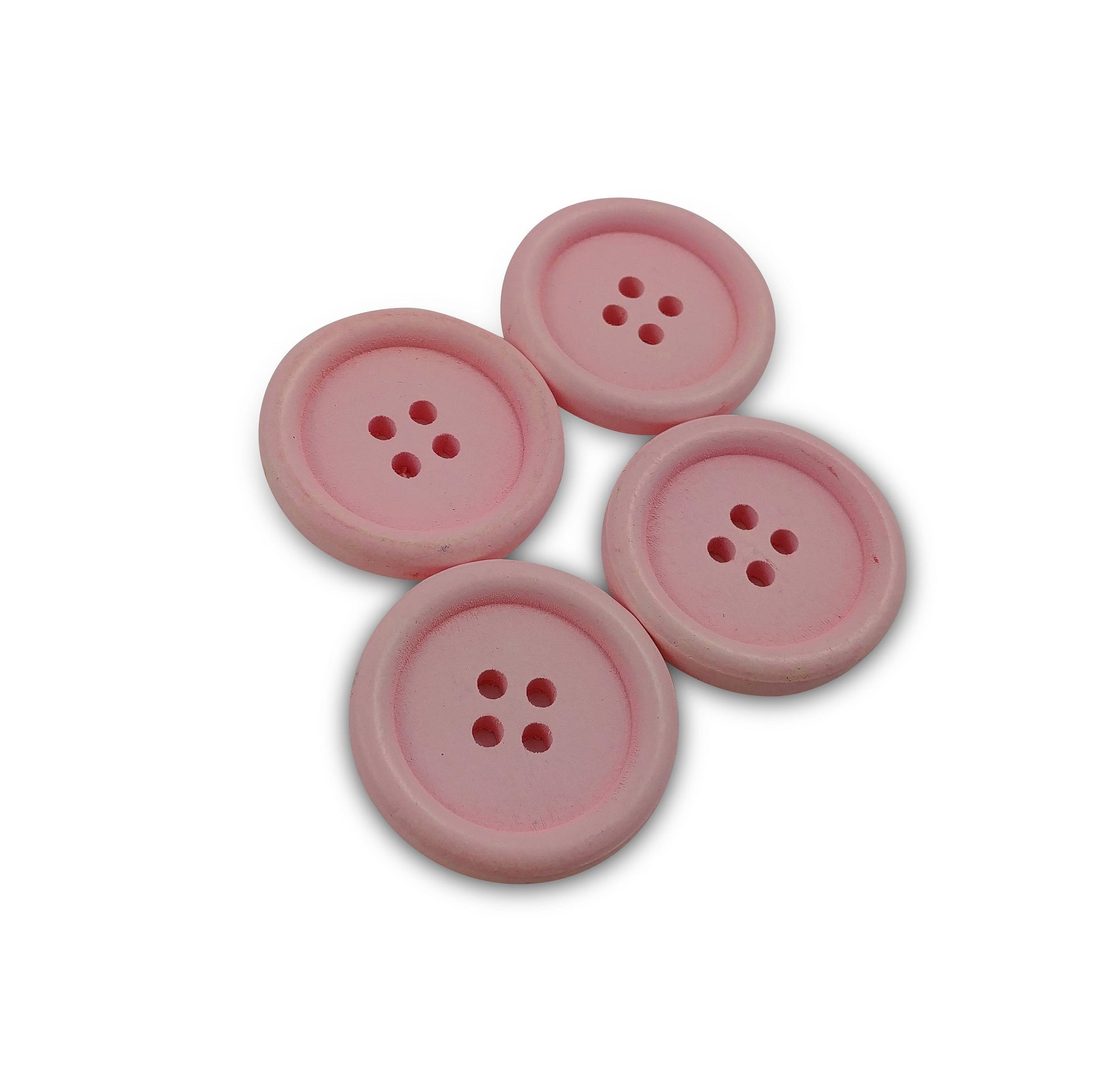 30mm wooden colorful buttons - Set of 4 wood button - Choose your color