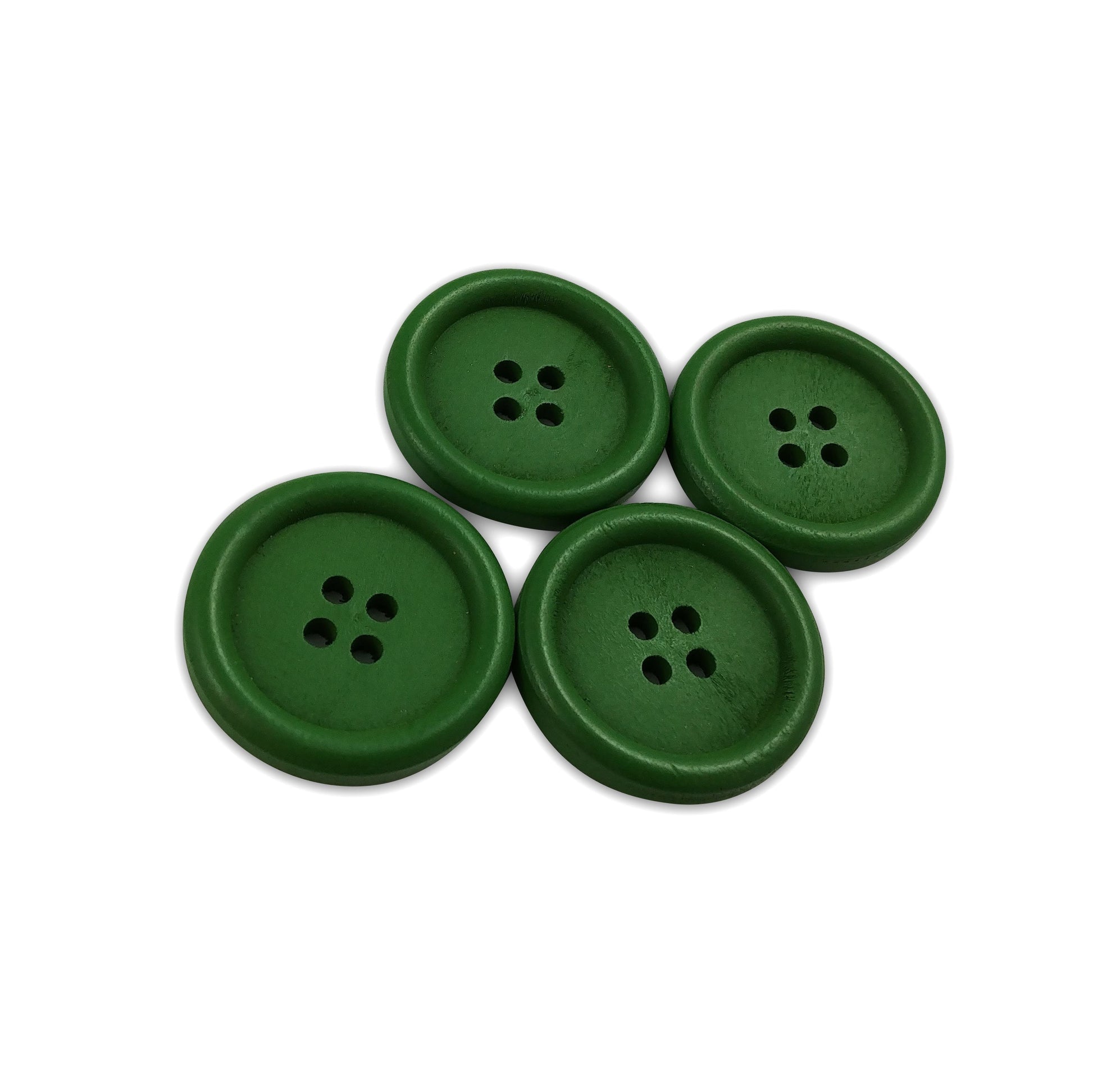 30mm wooden colorful buttons - Set of 4 wood button - Choose your color